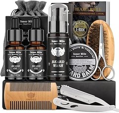 kits de barbería con peine y cepillo para barba