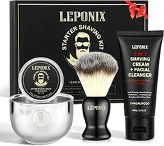 Comparativa de kits de barbería con brocha y jabón para principiantes