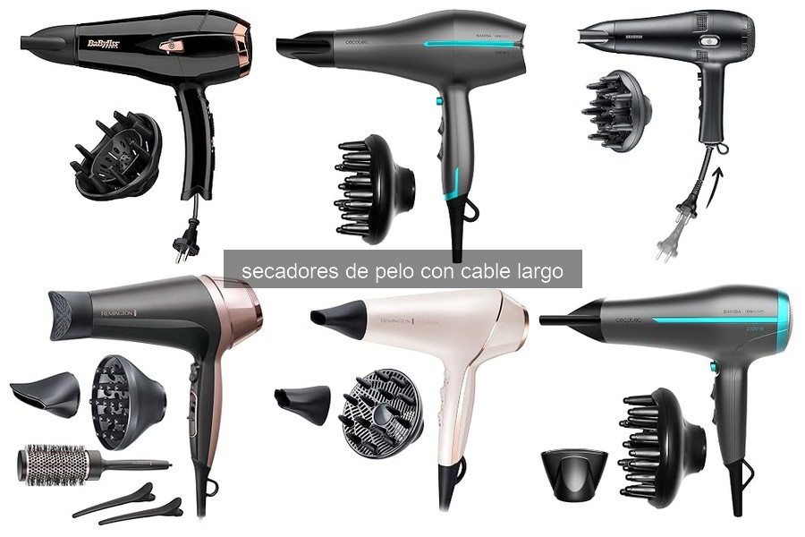 Características clave de los secadores de pelo con cable largo para barberos