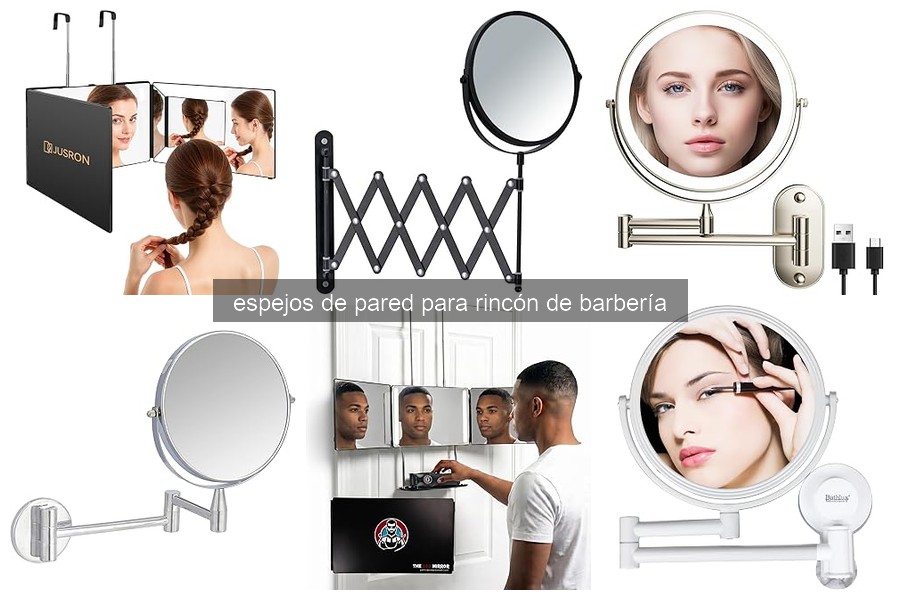 Cómo instalar un espejo de pared en un rincón de barbería