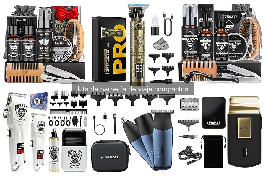 Contenido de un Kit de Barbería de Viaje Compacto