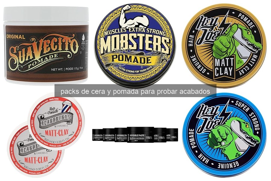 Mejores packs de ceras y pomadas para probar acabados