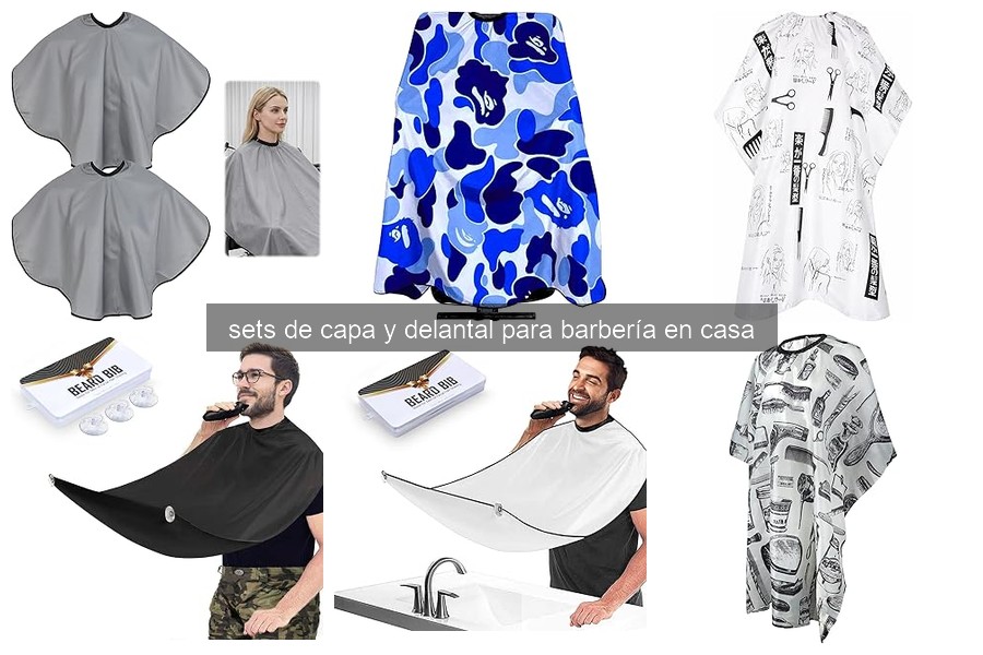 ¿Qué incluir en los sets de capa y delantal para barbería en casa?