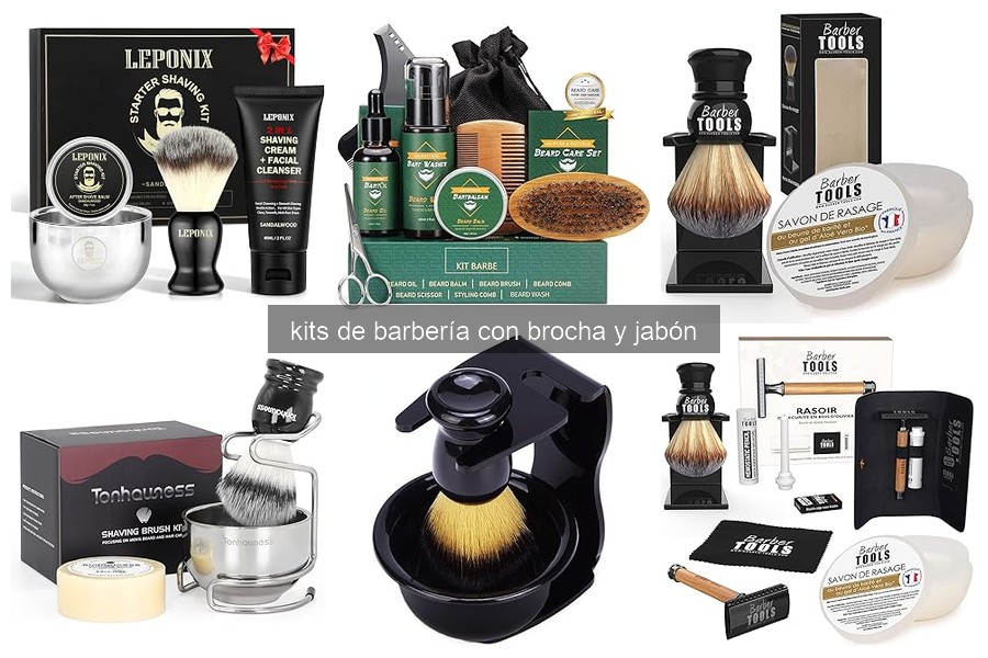 ¿Qué incluye un kit de barbería con brocha y jabón?